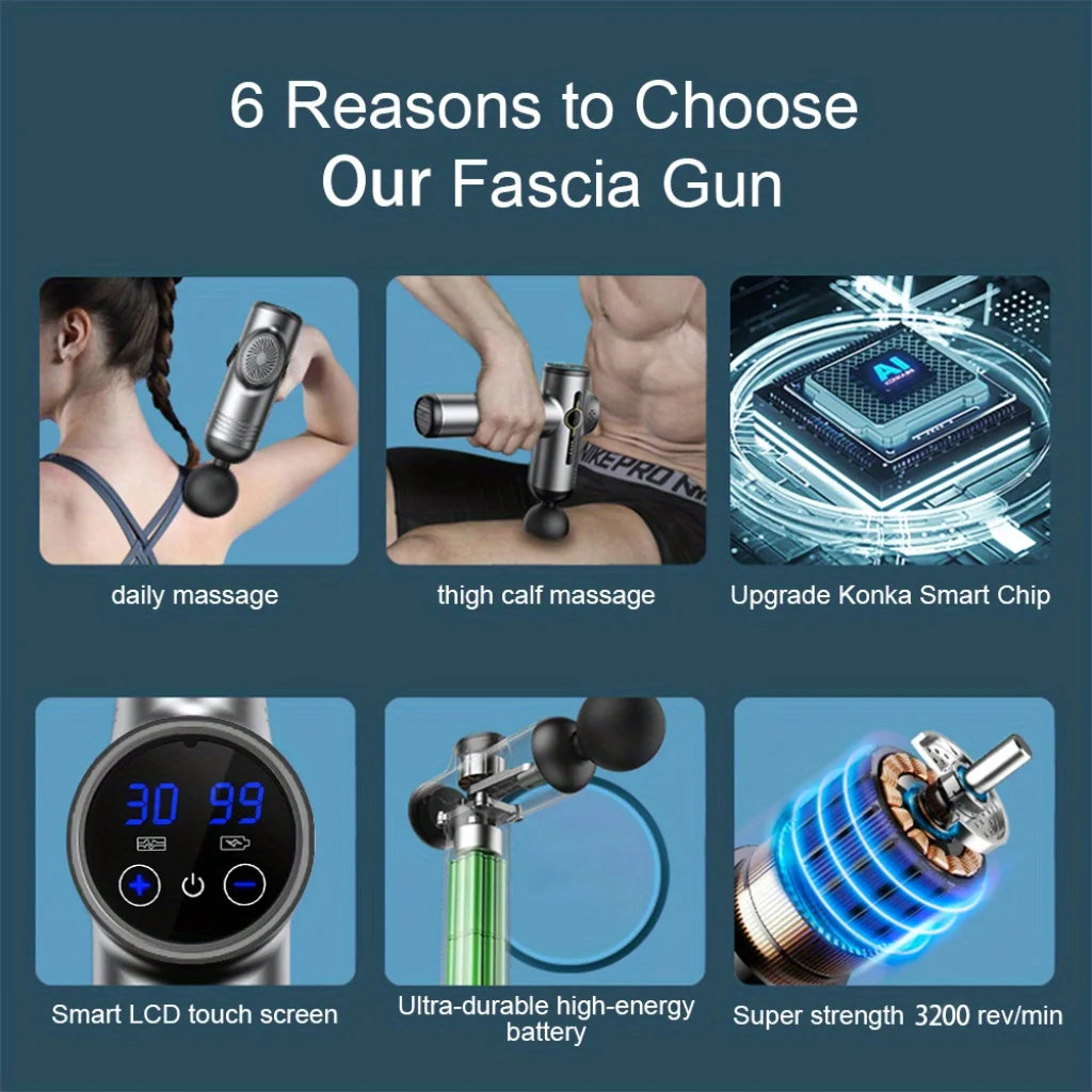 Portable Fascia Gun Vibration Massage Gun For Body